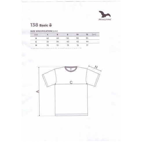 Malfini BASIC 138 Flash-Rc Gyermek Póló több színben, több méretben