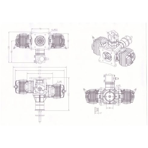 EME70 Motor Gyújtással, Normál kipufogóval. 