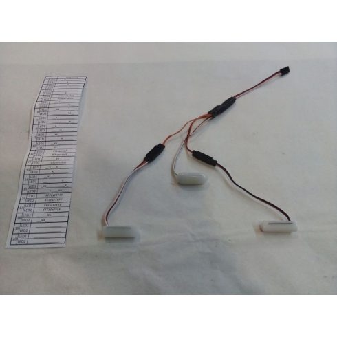 18 Programos, Stroboscopos LED-es Jelzőfény szett (3db-os)