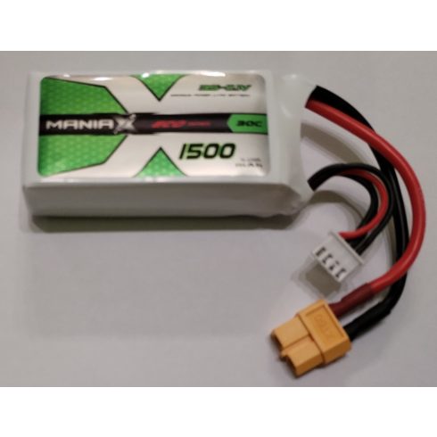 ManiaX Power LiPo 3S (11,1V) 1500mAh 30/60C Akkumulátor, XT60 csatlakozó.