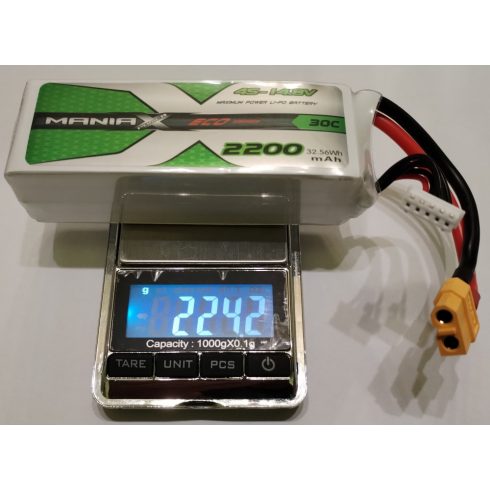 ManiaX Power LiPo 4S (14,8V) 2200mAh 30/60C Akkumulátor, XT60 csatlakozó.