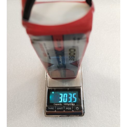 ManiaX Power LiFePO4 3S (9,9V) 3800mAh 25/50C Akkumulátor, XT60 csatlakozó.