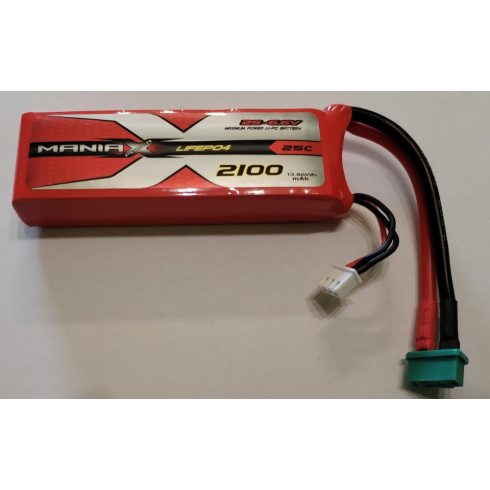 ManiaX Power LiFePO4 2S (6.6V) 2100mAh 25/50C Akkumulátor, MPX csatlakozó. (Kingtech/JetCat turbine)