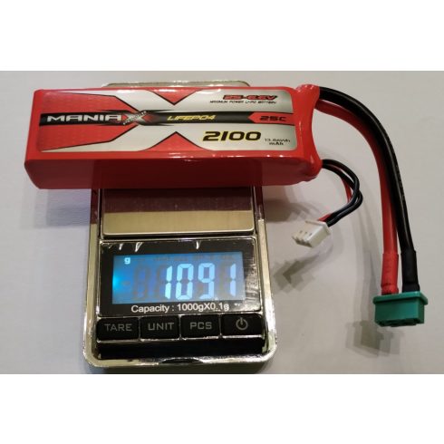 ManiaX Power LiFePO4 2S (6.6V) 2100mAh 25/50C Akkumulátor, MPX csatlakozó. (Kingtech/JetCat turbine)