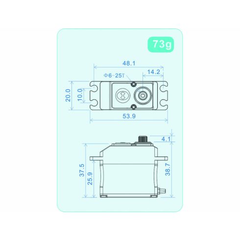 THETA RAZOR-T1 Brushless HV Digitális NFC Programozható Szervó ( 0,039sec 30Kg/8,4V )