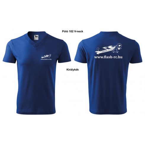 Malfini V-Neck-102 V-nyakú Flash-Rc Unisex póló több színben, több méretben