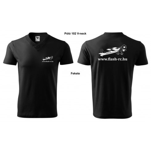 Malfini V-Neck-102 V-nyakú Flash-Rc Unisex póló több színben, több méretben