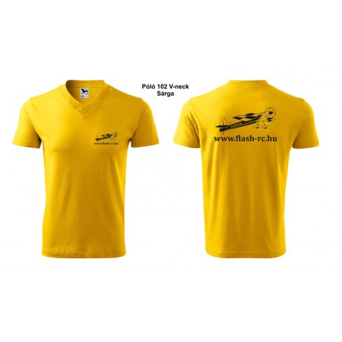 Malfini V-Neck-102 V-nyakú Flash-Rc Unisex póló több színben, több méretben